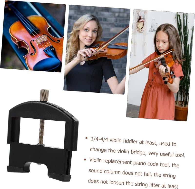 Local market compliant trusted quality Kisangel Violin String Lifter Adjustable Height 1/4-4/4 Violin Bridge Change Tool Replacement Black All user affordable trusted quality - Image 3