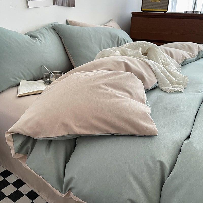 Four-Piece Bedding Set For Beds, Brushed Duvet Cover, Solid Color Three-Piece Set, Direct Sale From Manufacturer, Ins Style - Image 1