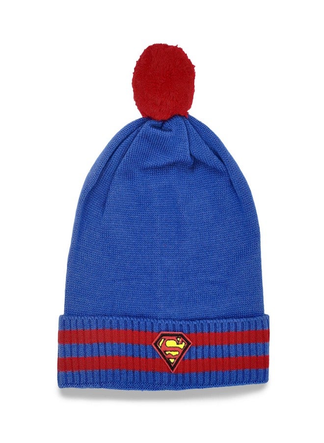 Superman Boys' Regular Fit Cap (STY-18-19-005119_Blue/Red_Free Size) - Image 2