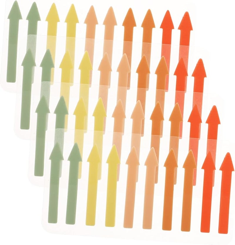 COHEALI علامات الفهرس اللاصقة القابلة لإعادة الاستخدام 4 أوراق شرائط سهمية لتحديد الكتب والملاحظات - Image 1