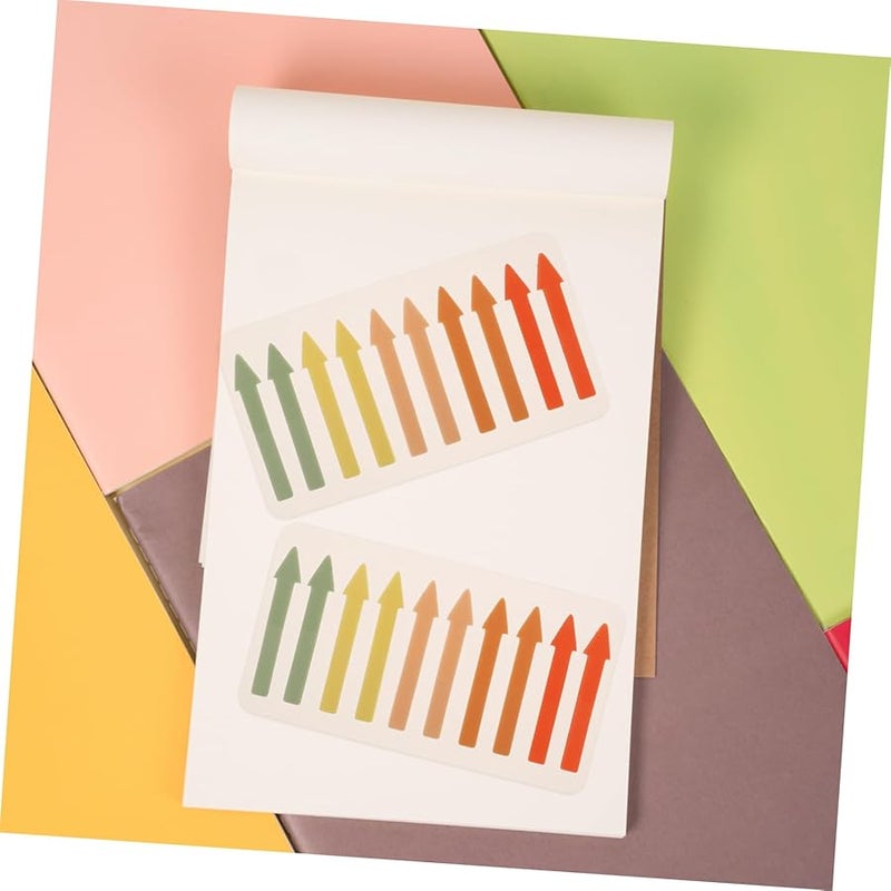 COHEALI علامات الفهرس اللاصقة القابلة لإعادة الاستخدام 4 أوراق شرائط سهمية لتحديد الكتب والملاحظات - Image 4