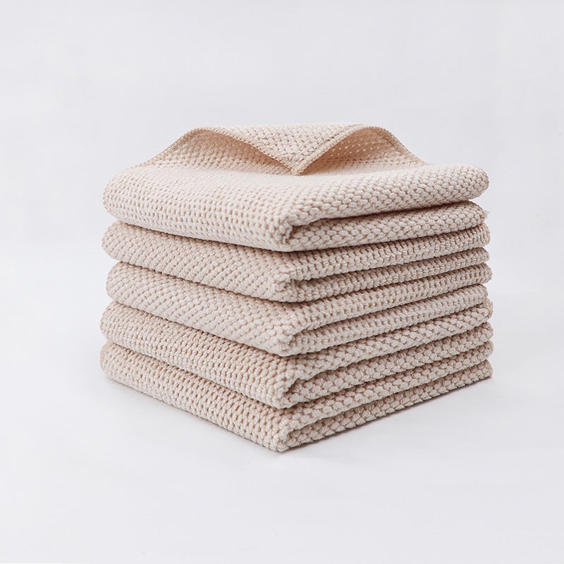 Generic Thickened Microfiber Kitchen Towel Creamy-white 