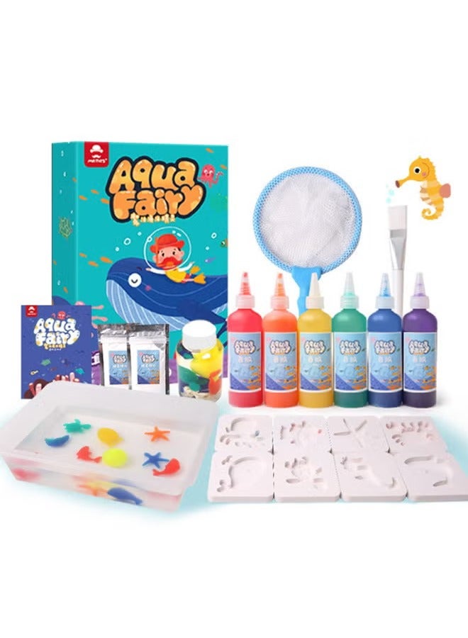 أكوا مجموعة ألعاب خرز سحرية مائية للأطفال، أحجية سحرية مائية للأطفال، مجموعة فنية يدوية الصنع من الجل، رسم مائي، أنشطة إبداعية للأطفال من سن 3 سنوات فما فوق (محيط) - Image 1