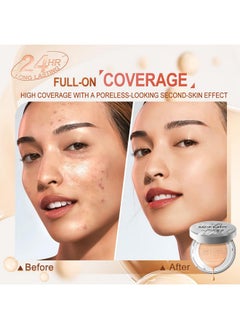 SACE LADY Oil Control Bb Cushion Foundation, Full Coverage Long Lasting Ultra Matte Bb Foundation Makeup Covers Face Blemishes Evens Skin Tone Face Cosmetics, 0.42Oz (#04, 0.42Oz)  - Image 1