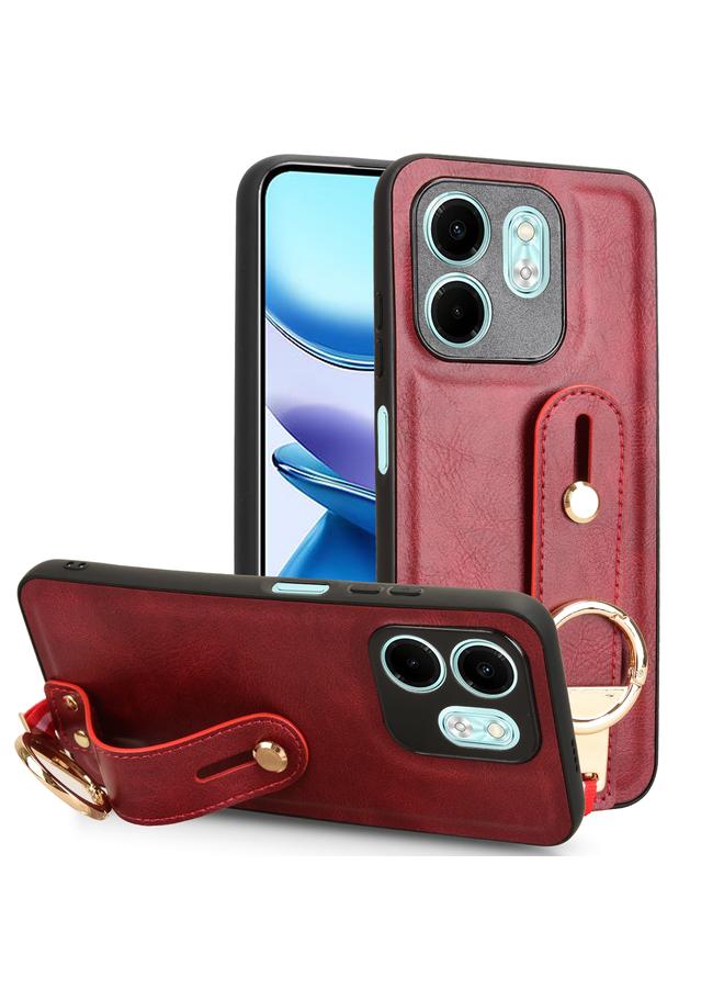 زبون جراب لهاتف Infinix HOT 50i X6531 مزود بسوار معصم وغطاء خلفي من الجلد - Image 1