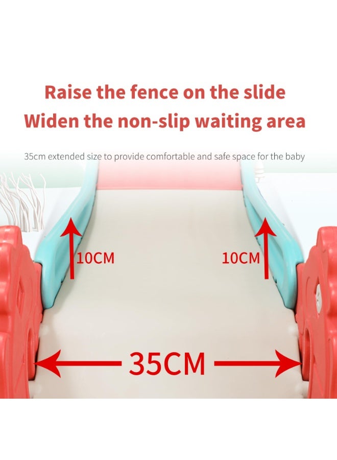 ما بيبي زلاجة قابلة للطي للأطفال من سن 1 إلى 3 سنوات، زلاجة أطفال قابلة للطي، مجموعة لعب داخلية، زلاجات خارجية قابلة للطي للأطفال الصغار، مجموعة تسلق في الفناء الخلفي مع سلالم وطوق كرة سلة وكرة - Image 3