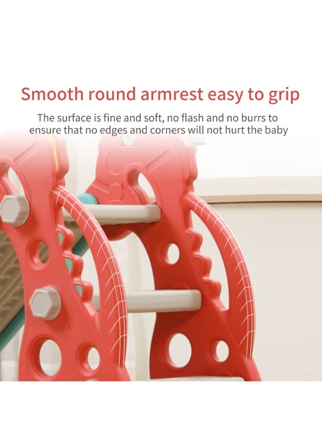 ما بيبي زلاجة قابلة للطي للأطفال من سن 1 إلى 3 سنوات، زلاجة أطفال قابلة للطي، مجموعة لعب داخلية، زلاجات خارجية قابلة للطي للأطفال الصغار، مجموعة تسلق في الفناء الخلفي مع سلالم وطوق كرة سلة وكرة - Image 2