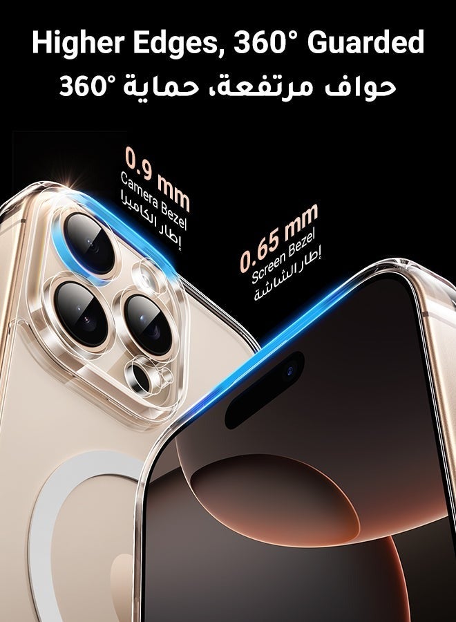 URBBKING For iPhone 16 Pro Case Magsafe Strong Magnet Scratch-Resistant Magnetic Protection Cover Clear  - Image 4