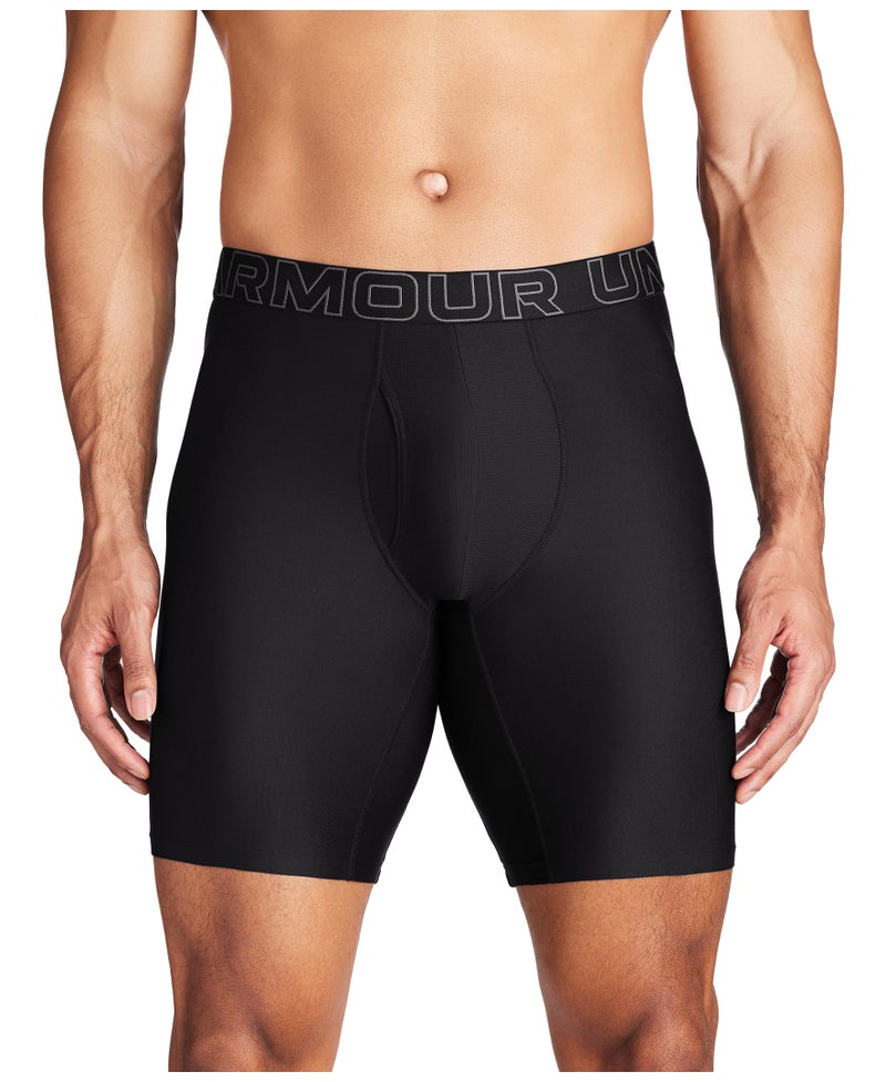 Under Armour Men's Multi-Pack Performance Tech Long-Leg Boxer Brief, 9" Inseam, All-Day Comfort - Image 3