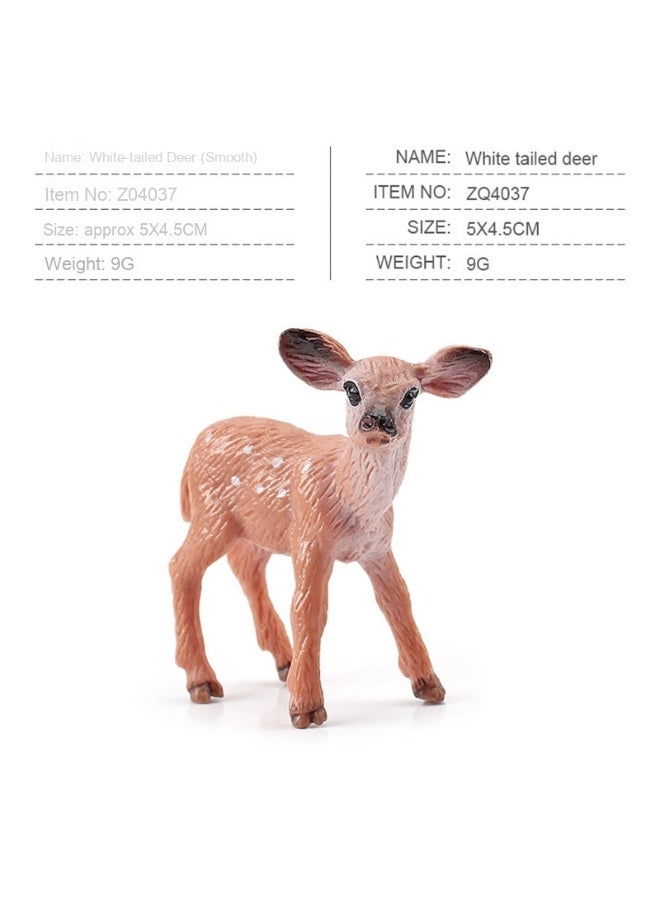 NIBEMINENT Miniature Forest Animal Models - Cross-Border Export Decorative Toys of Moose, Sika Deer, and White-tailed Deer