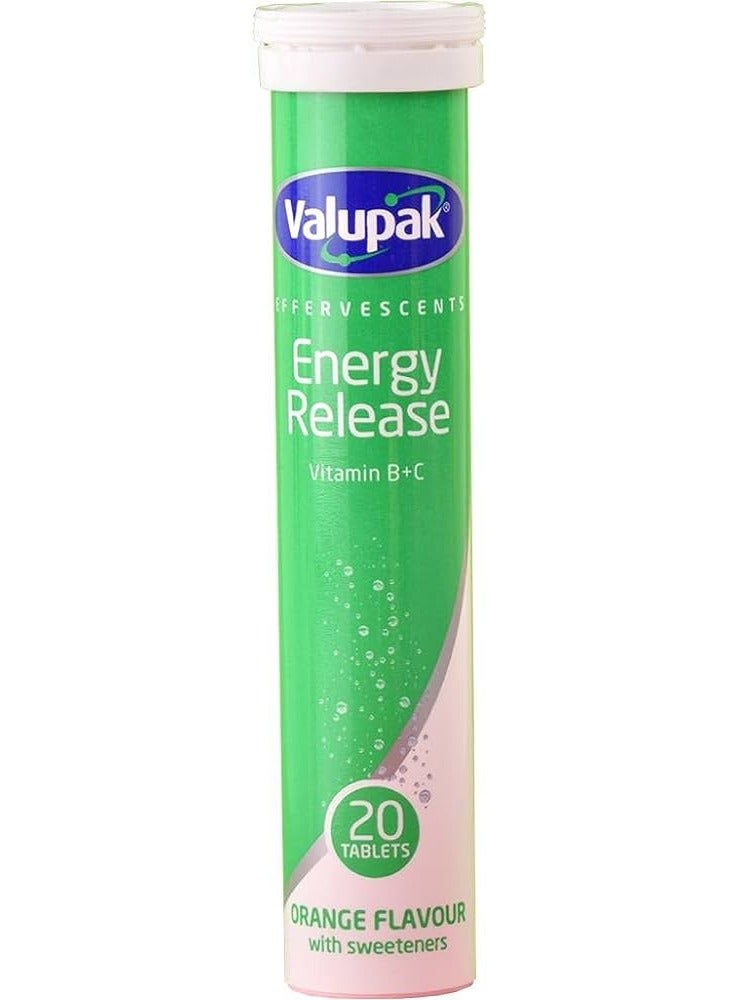 Valupak Energy Release Vit B+C Effer Tab 20S