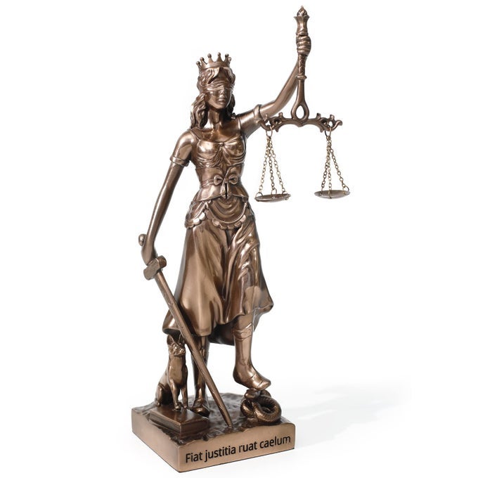 THE LADY JUSTICE STATUE GREEK ROMAN GODDESS OF JUSTICE 12INCH MUSEUM GRADE COLLECTIBLE FIGURINE SYNTHETIC RESINS