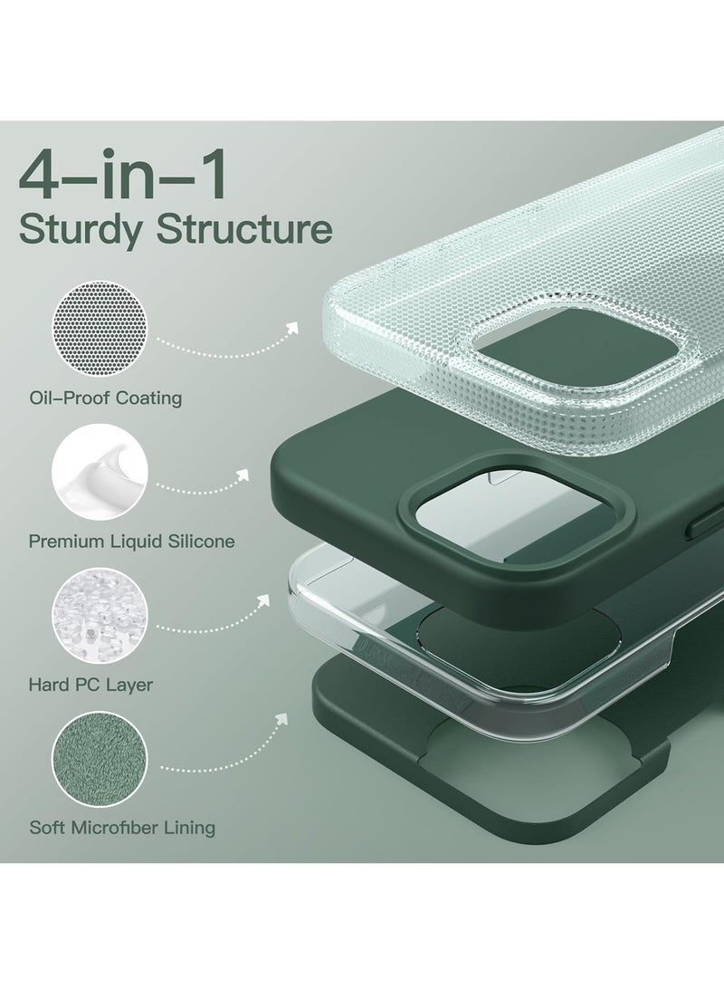 LEDIN Silicone Case for iPhone 13 Pro Max Silky Soft Touch Full Body Protective Phone Case Shockproof Cover with Microfiber Lining - Image 5