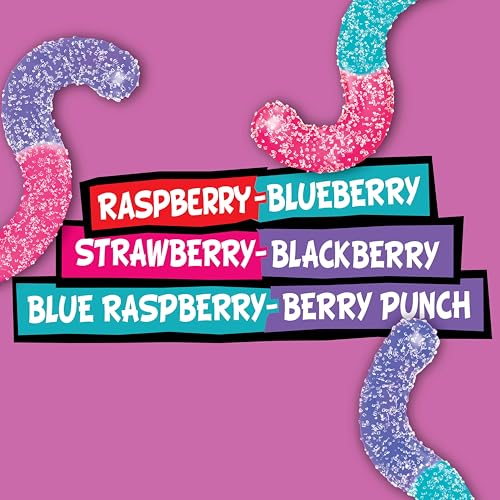 Trolli Sour Brite Crawlers Very Berry Sour Gummy Worms 288 Ounce Resealable Bag - Image 5