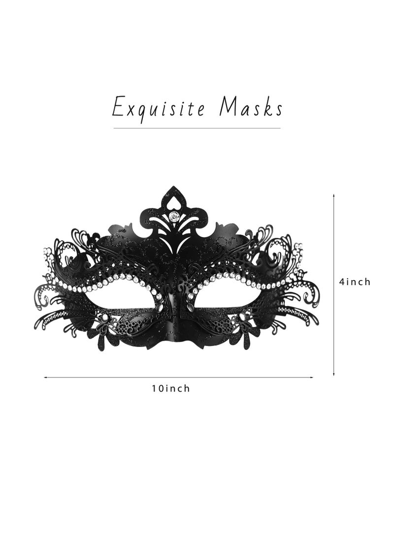 SYOSI Masquerade Mask for Women, Metal Mask Venetian Party, Fit for Costume Party Ball Prom Mardi Gras Wall Decoration - Image 2