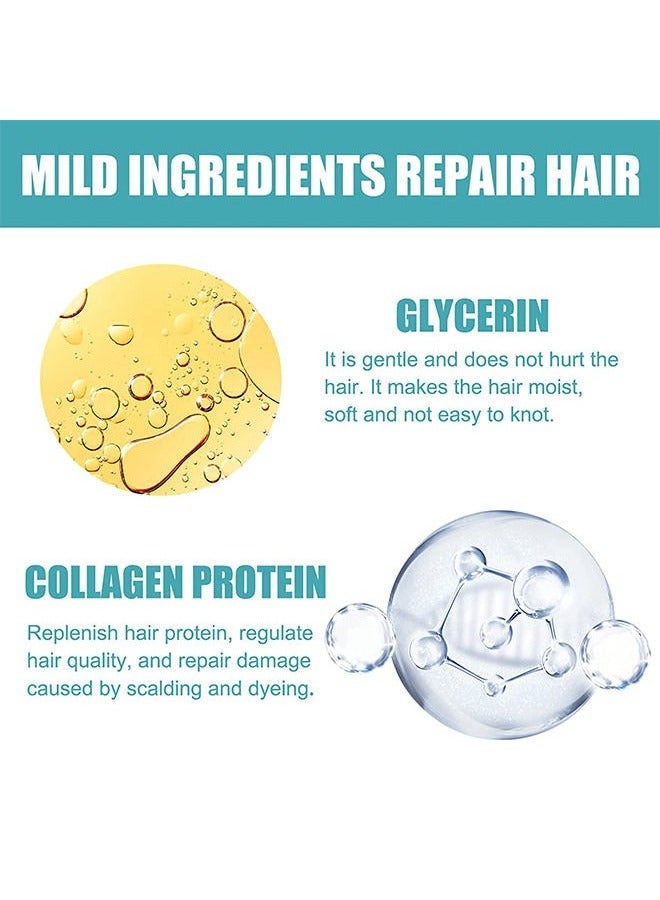 EELHOE New Upgrade Protein Correcting Hair Straightening Cream - Silk & Gloss Hair Straightening Cream, Nourishing Fast Smoothing Collagen Hair Straightener Cream for All Hair Types - Image 5