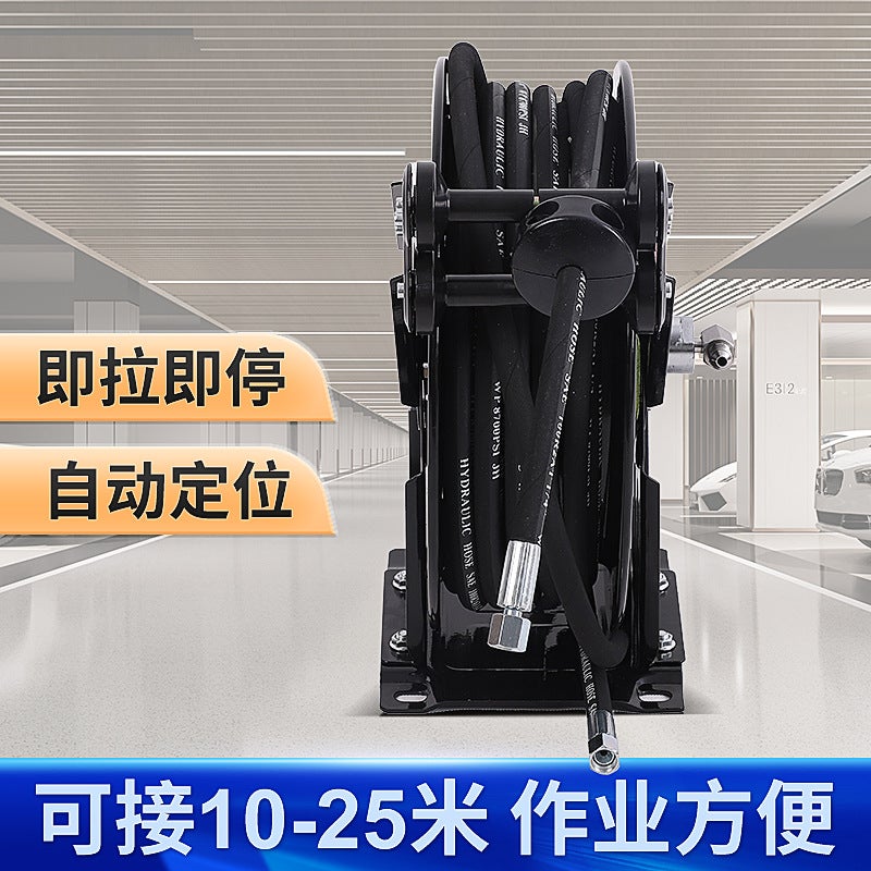 Car Washing, Floor Washing, Iron Plate Pipe Winder, Instantly Stop, Automatic High-Pressure Pipe Reel, Automatic Pipe Retractor, Water Drum Oil Drum - Image 3