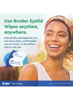 Bruder Bruder Hygienic Eyelid Cleansing Wipes | Rinse-Free Exfoliating Wipes Remove Excess Oil and Debris from Eyelids & Lashes | Remove Make Up & Oil l Eye Care l Eye Cleanse l Non-Allergenic l 30 Count Box  - Image 5