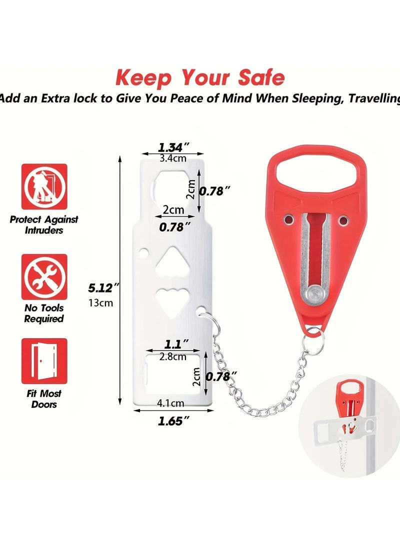 2 Pack Portable Door Lock for Travel, Home & Hotel – Extra Security & Privacy, Easy to Install - Image 2