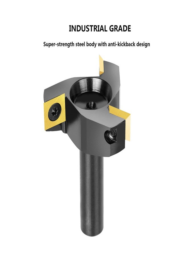 SpeTool CNC Spoilboard Surfacing Router Bit 1/2 Shank 2 Inch Cutting Diameter, Slab Flatting Router Bit Carbide Insert Planing Bit Wood Bottom Cleaning - Image 5