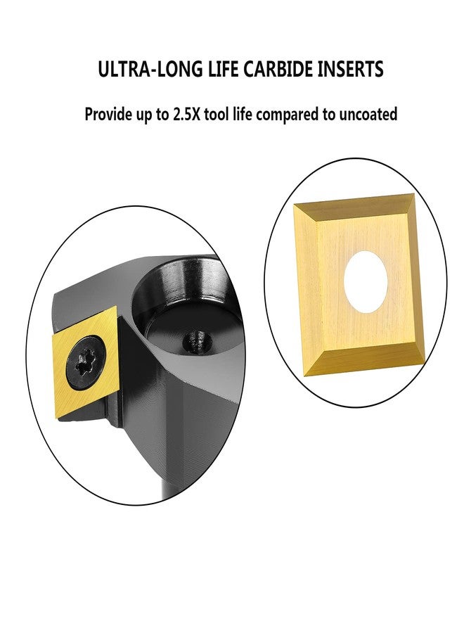 SpeTool CNC Spoilboard Surfacing Router Bit 1/2 Shank 2 Inch Cutting Diameter, Slab Flatting Router Bit Carbide Insert Planing Bit Wood Bottom Cleaning - Image 3