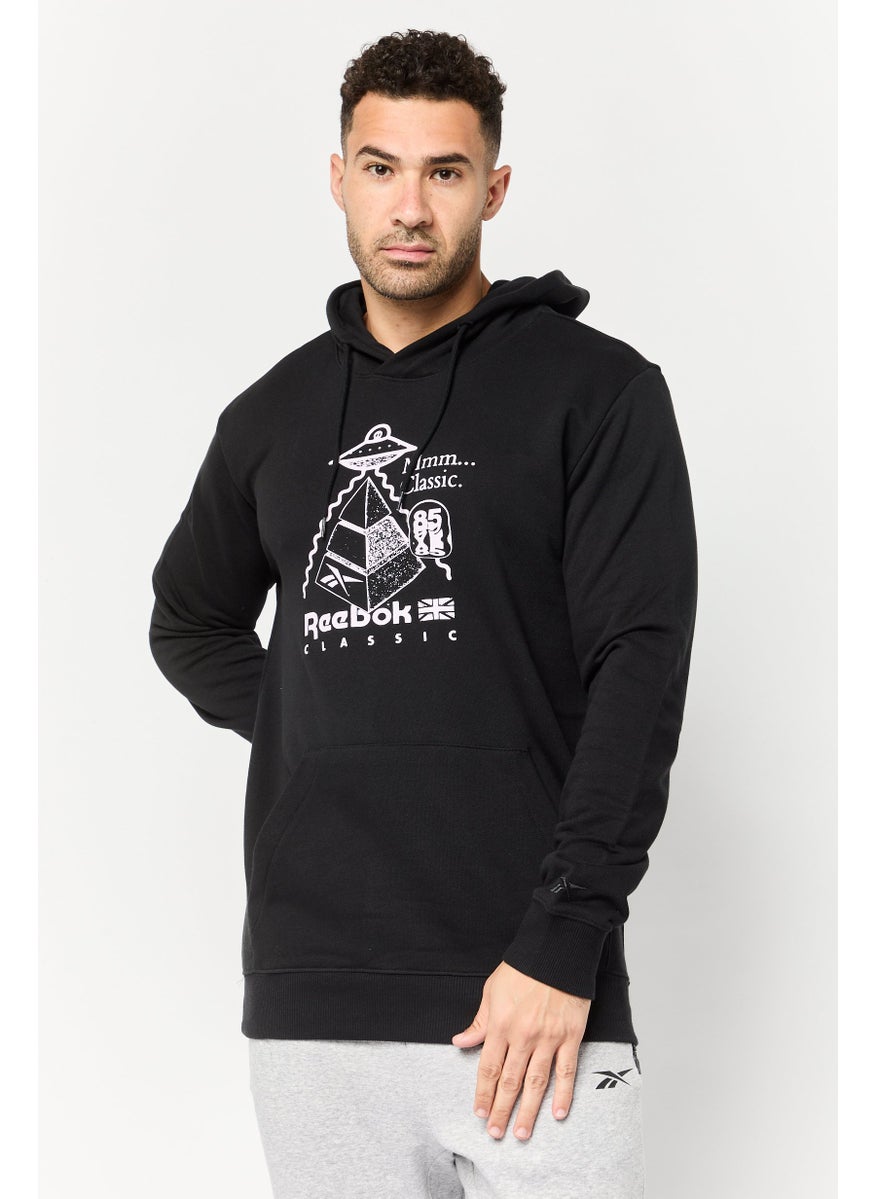 Reebok Men Sportswear Fit Long Sleeve Outdoor Sweatshirt, Black  - Image 1