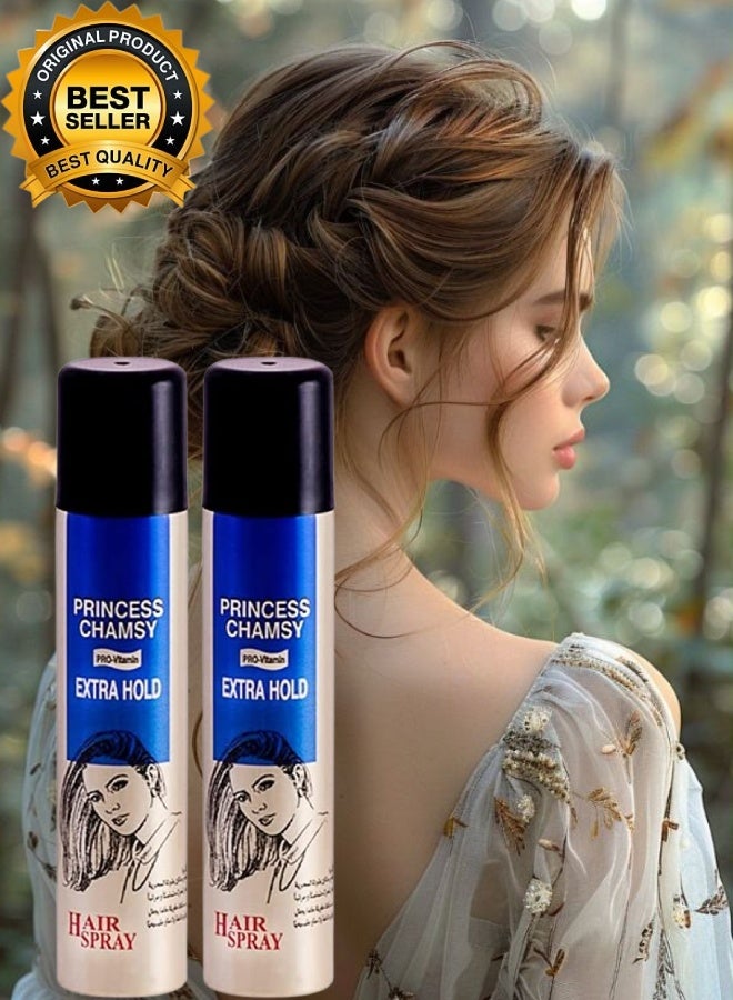 PRINCESS CHAMSY 2 Pieces Extra Hold Hair Spray 300ML - Image 1