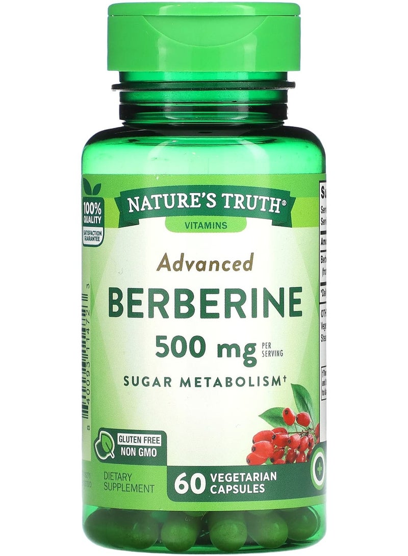 Nature's Truth بربارين متقدم، 500 ملجم، 60 كبسولة نباتية (250 ملجم لكل كبسولة)