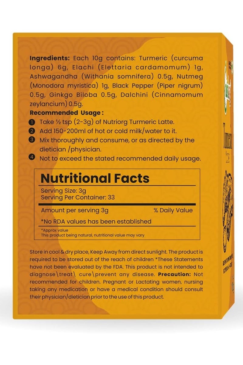 Nutriorg Turmerigc Latte  100g - Image 3
