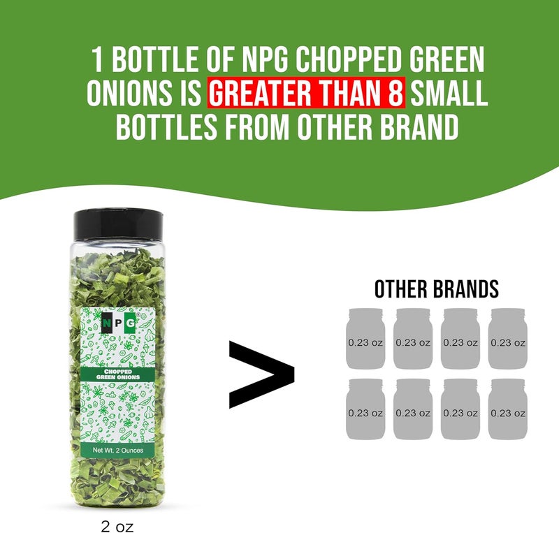NPG Freeze Dried Chopped Green Onions - 2 Oz, All Natural, Non-GMO, Gluten Free - Image 3