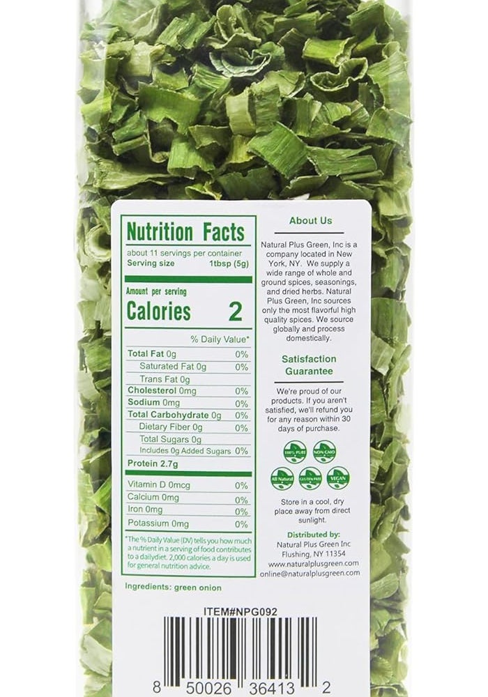 NPG Freeze Dried Chopped Green Onions - 2 Oz, All Natural, Non-GMO, Gluten Free - Image 2