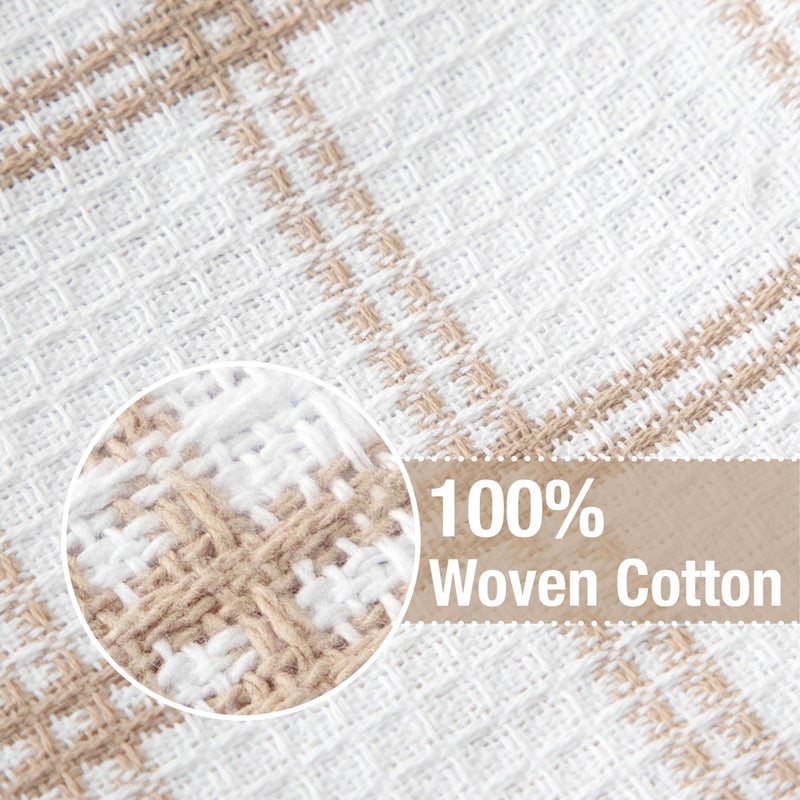 T-fal Premium Waffle Dish Cloths: Highly Absorbent  Super Soft - 100% Cotton  12""x13"" Flat Waffle Dish Cloth for Cleaning & Drying  (4-Pack)  Sand - Image 1