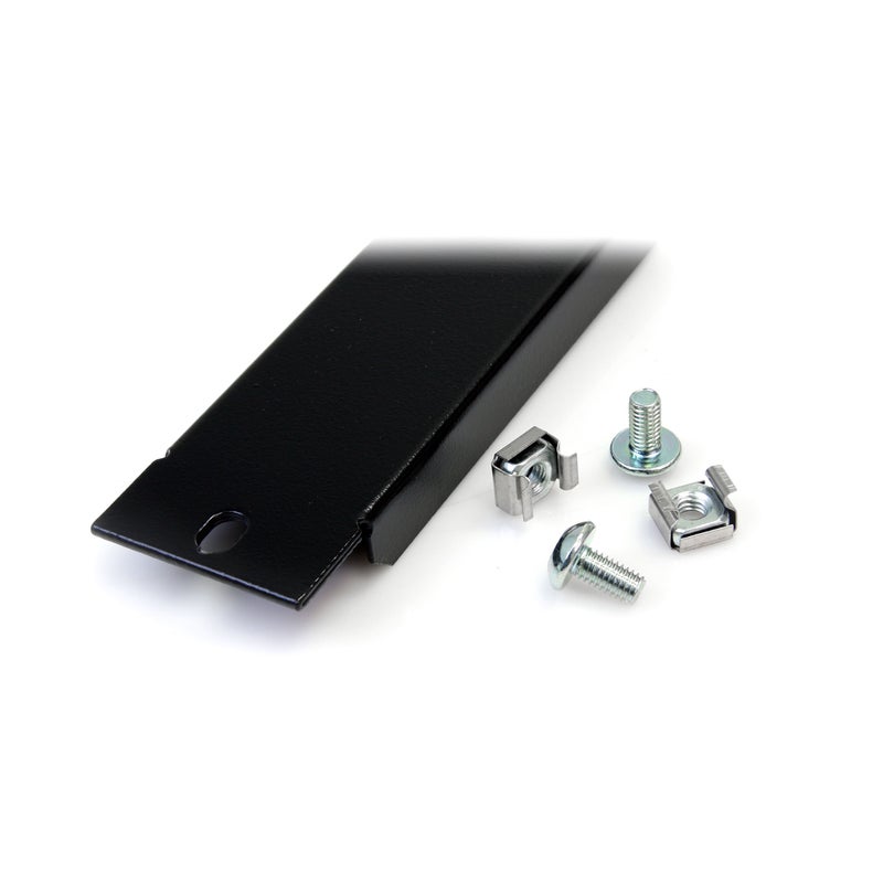 StarTech.com 1U Blanking Panel - Metal Rack Mount Filler Panel - for 19in Server Rack Enclosure or Cabinet - Steel - Black (BLANKB1) - Image 2