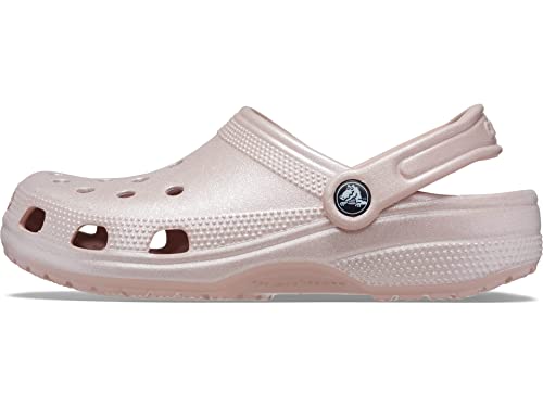 Crocs Classic Clog – Glitter Unisex Clogs for Women and Men - Croslite™ Upper – Adjustable Heel Strap - Glitter Pink Clay Simmer Men's 2, Women's 4 Medium - Image 5