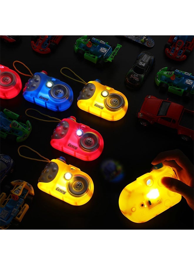 Peachjoy 12 قطعة مجموعة كاميرا مضيئة كاميرات بلاستيكية مع صور حيوانات في عدسة الكاميرا لعبة تمثيلية مع جهاز عرض للأطفال هدية عيد الميلاد (ألوان عشوائية) - Image 2