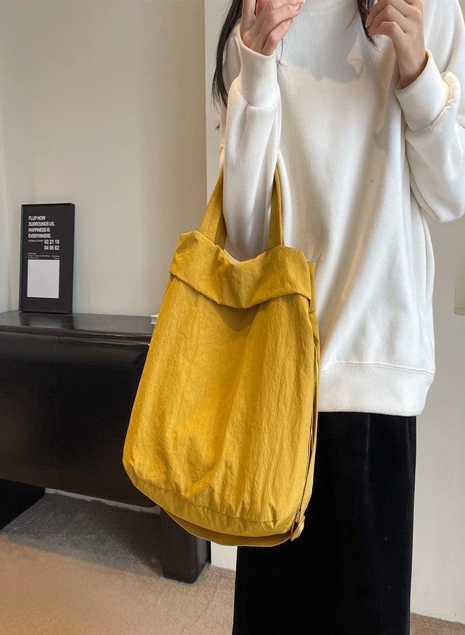 Mozzilog Women's Crossbody Bag, Weekender Tote Bag for Girls, Large Hangbag with Shoulder and Carrying Strap Hobo Gym Bag for Sport/Yoga (Mustard) - Image 3