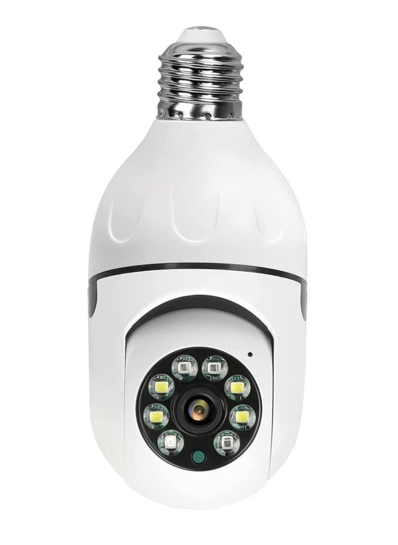 ELTRAZONE E27 Bulb 1080P 2.4GHz WiFi 360 Degree Panoramic Night Vision 2-Way Audio, Smart Motion Detection and Alarm Surveillance Cameras - Image 1