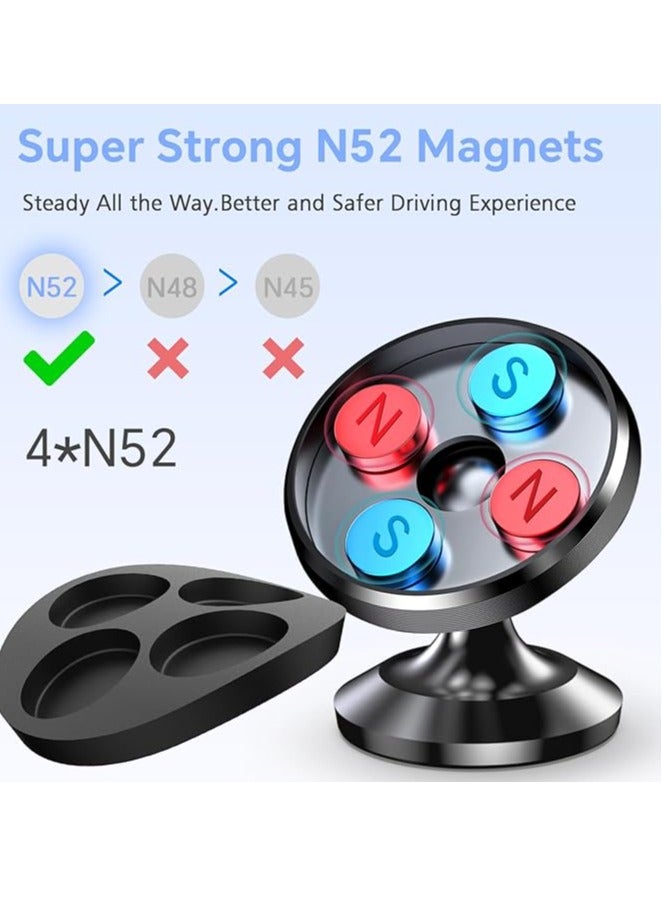 Magnetic Phone Holder for car Dashboard [ Strong Magnet ] iPhone Magnetic Phone Mount for car, [ 360° Rotation ] Universal Dash Car Mount Fits All Cell Phone  - Image 5