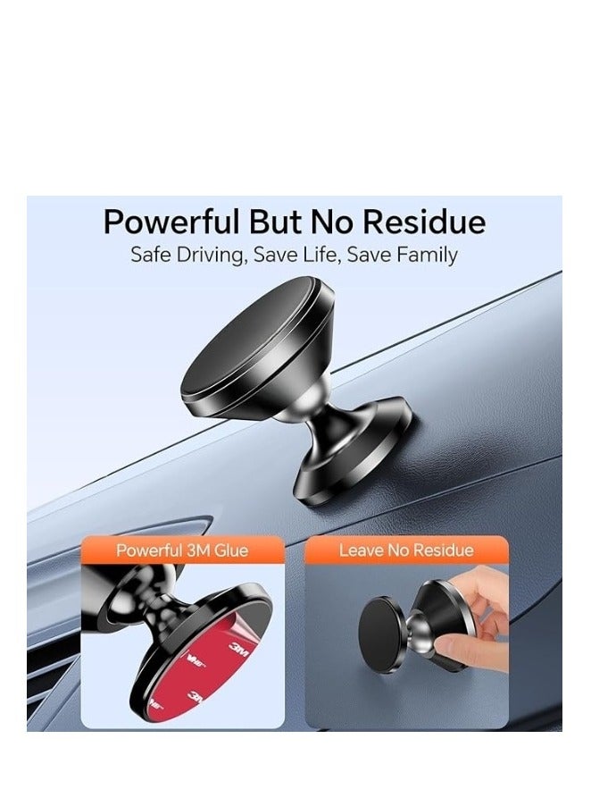Magnetic Phone Holder for car Dashboard [ Strong Magnet ] iPhone Magnetic Phone Mount for car, [ 360° Rotation ] Universal Dash Car Mount Fits All Cell Phone  - Image 4