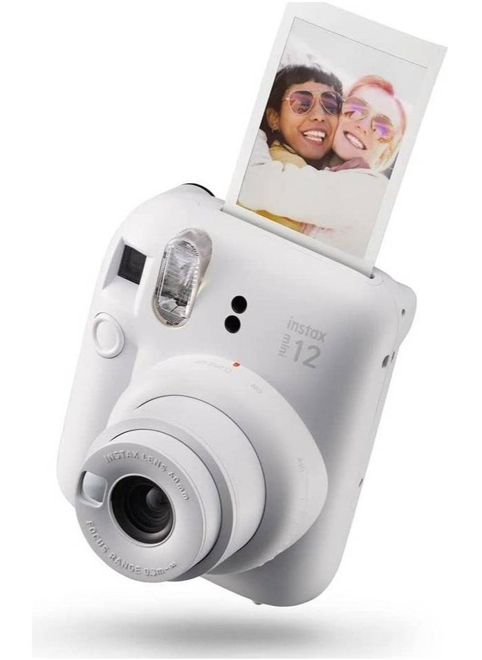 Instax Fujifilm Instax Mini 12 Instant Camera, 60mm Lens, Automatic Exposure, 90 Seconds Developing Time, Automatic Light Adjustment, Automatic Film Ejection, Clay White  - Image 4