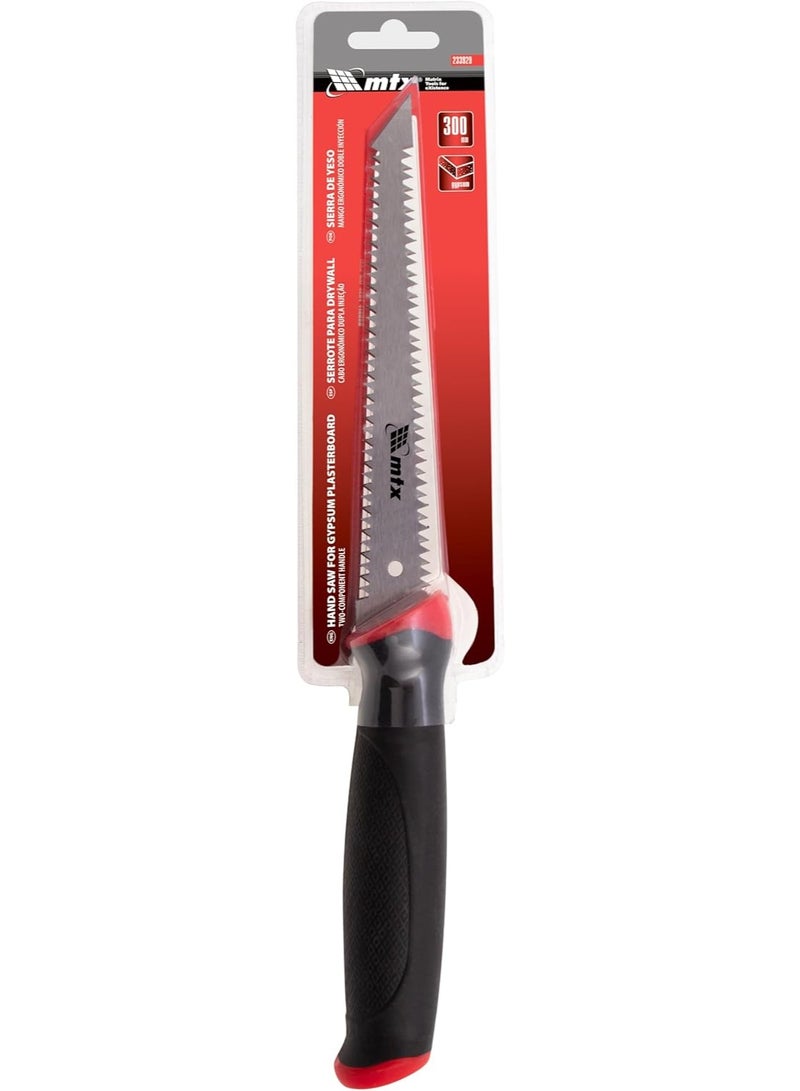 MTX Handsaw for Plasterboard with 2 Cutting Edges and 2 Component Handle (233929) - 180mm - Image 1