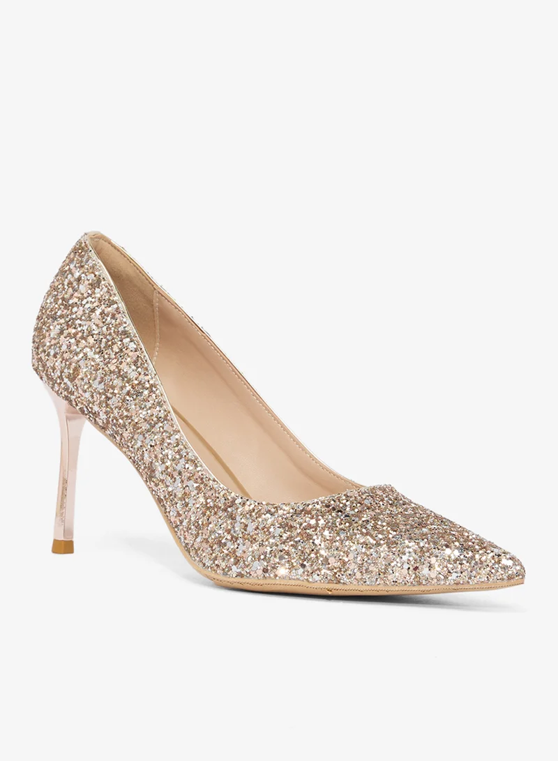 Ella Limited Edition Gold Rhinestone Diamonte High Heel Pumps
