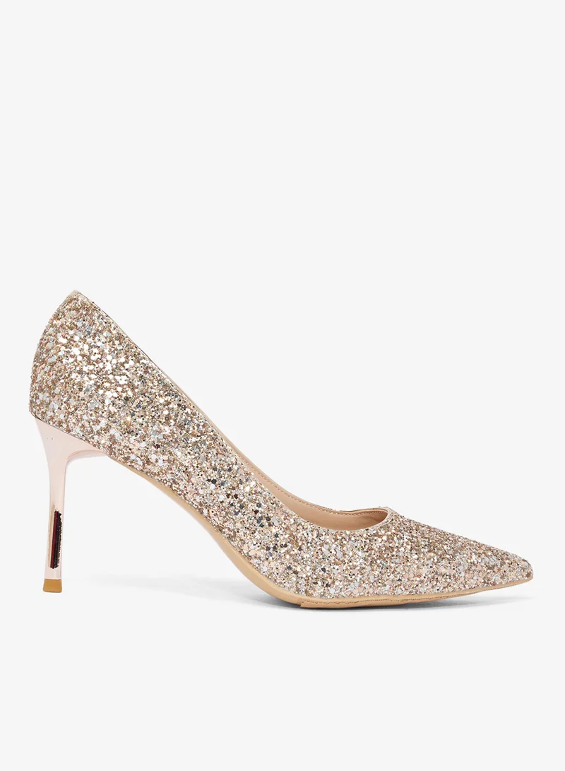 Ella Limited Edition Gold Rhinestone Diamonte High Heel Pumps