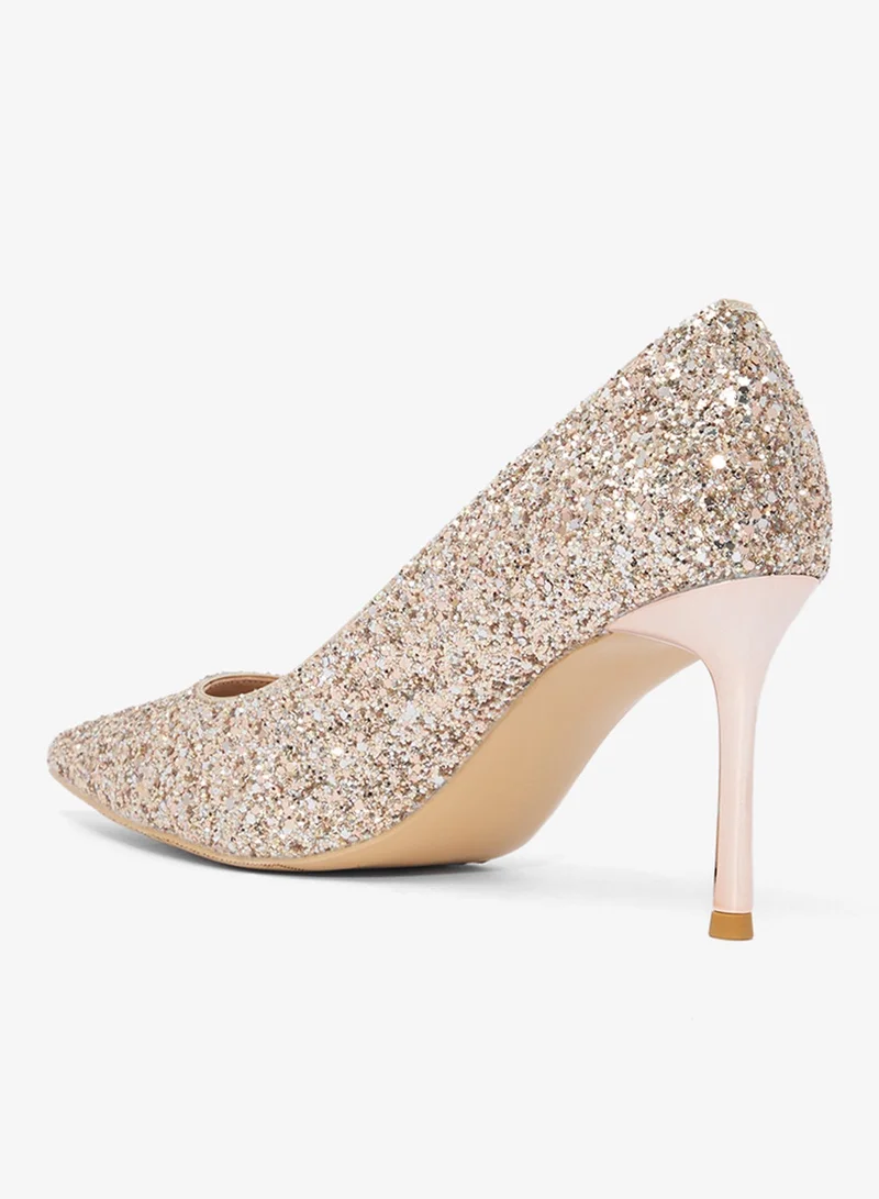 Ella Limited Edition Gold Gold Rhinestone Diamonte High Heel Pumps for Women | Best Price UAE