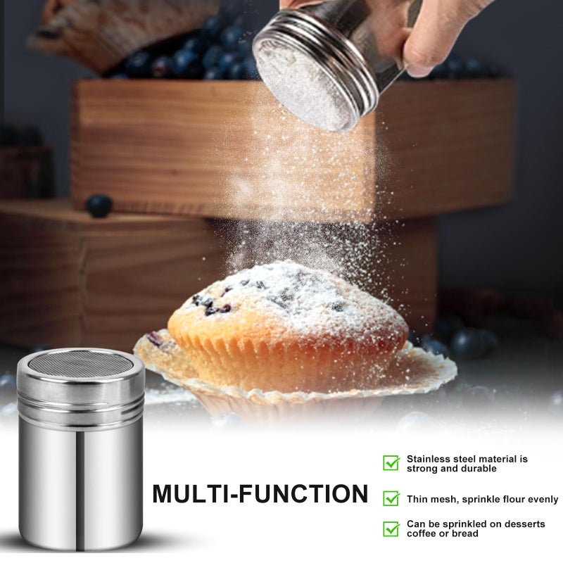 ATPWONZ Flour Sifter Stainless Steel,3 Cup Flour Sifters for Baking,3 in1 Sifter for Baking with Powdered Sugar Shaker Duster, Flour Shaker Duster for Baking Cakes, Pastries, Pies, Cupcakes and Desserts - Image 5