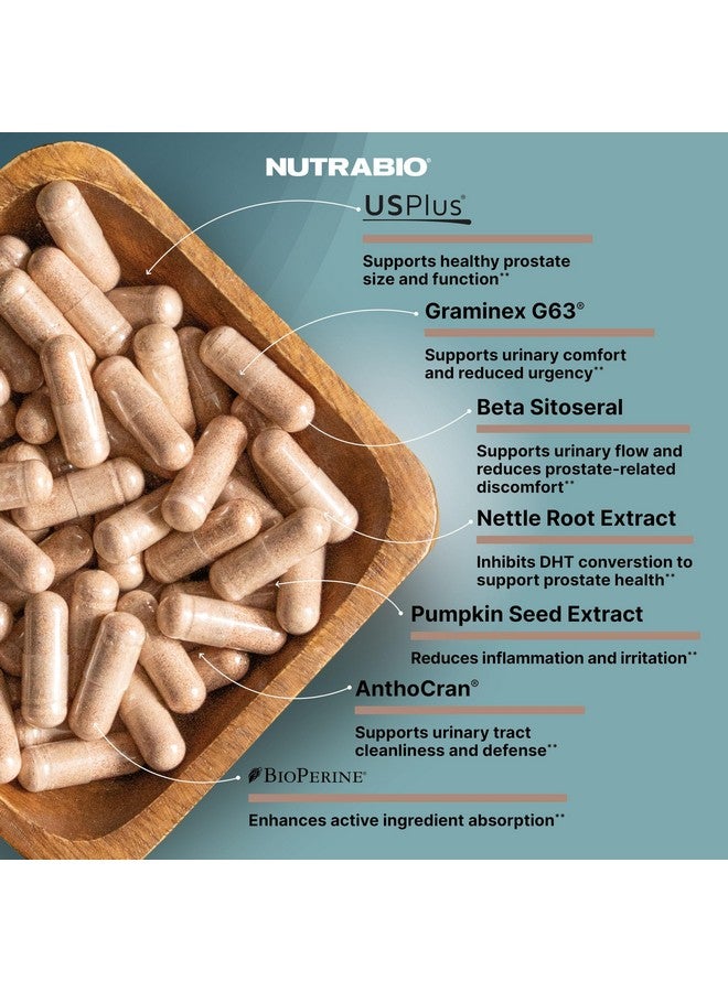 NutraBio Prostate- Advanced Prostate Function Support- Inflammation Defense and Antioxidant Support- 90 Capsules - Image 4
