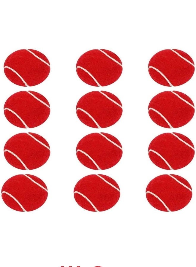 STEFFER Cricket Tennis Ball Light Weight, Made of Rubber for Cricket Training, Tennis Training, Cricket Rubber Heavy Weight Tennis Ball Cricket Tennis Ball Multicolour (Red) - Image 2
