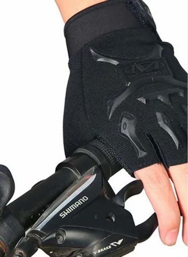 روك بو زوج من قفازات التدريب في صالة الألعاب الرياضية بنصف الإصبع - Image 3