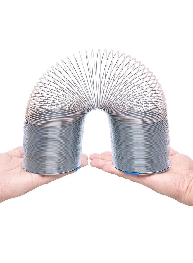 Supertek Scientific Slinky Spring Toy, Wave Form Helix, Made of Tempered Steel Wire Helical Coil, Bouncy Large Magic Slinky Spring (165-170 mm, Diameter - 75 mm, 16 Meter Stretched Length) - Image 5