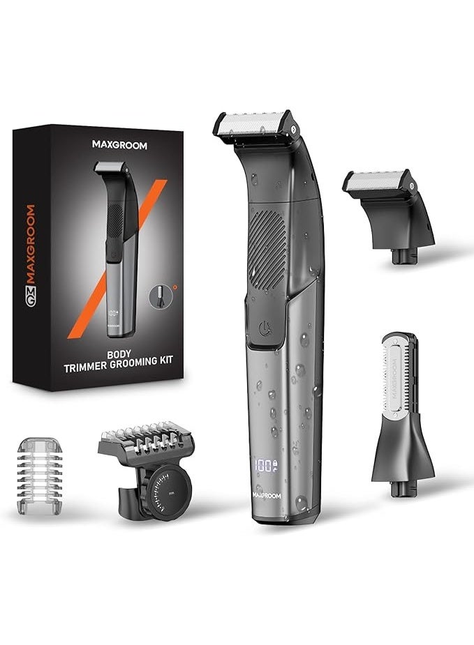 MAXGROOM Manscape Body Hair Trimmer for Men - 2-in-1 Electric Razor, Waterproof Wet/Dry Hair Shavers & Groomer for Pubic Groin & Ball Hair - Image 1